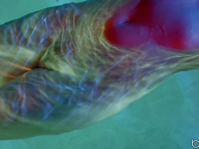 Lily Love swimming naked and fucking in the evening