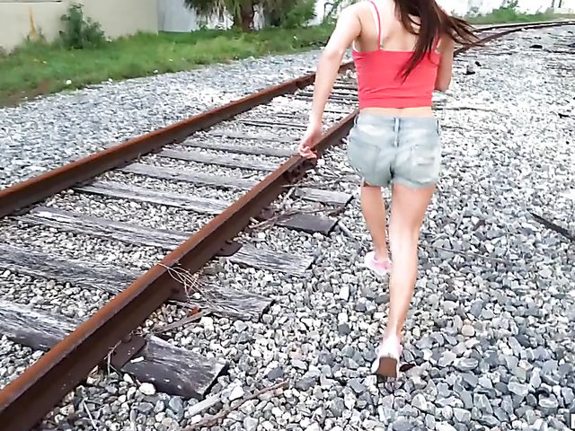 Turning teen brunette Keisha Grey free and fucking her pussy