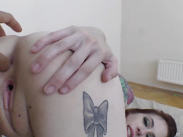 POV ass fuck with inked redhead Anna De Ville