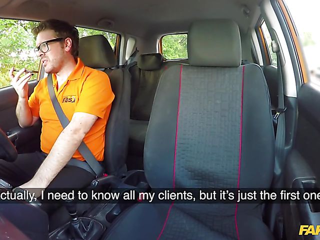 Big tits chubby girl Crystal Smith learns to drive