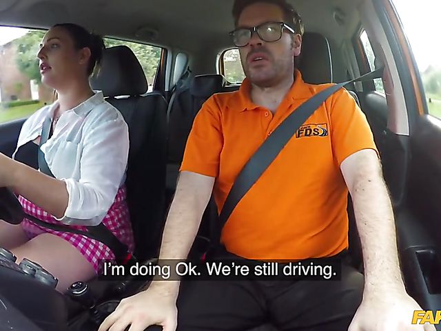 Big tits chubby girl Crystal Smith learns to drive