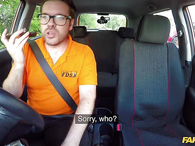 Big tits chubby girl Crystal Smith learns to drive