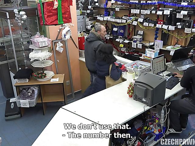 Pawn shop fuck with a horny czech slut
