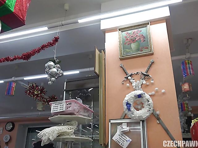 Pawn shop fuck with a horny czech slut