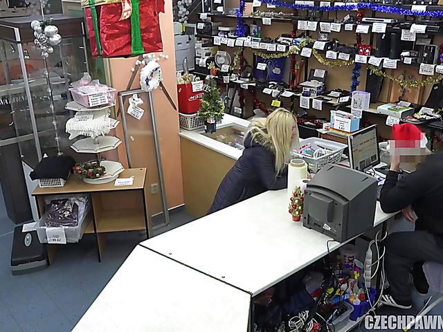Pawn shop fuck with a horny czech slut