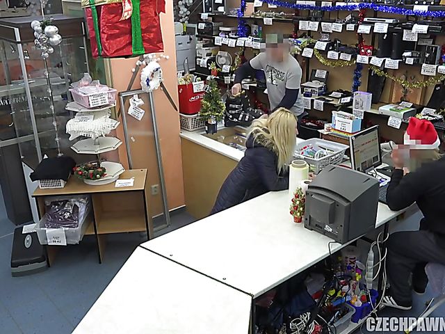 Pawn shop fuck with a horny czech slut