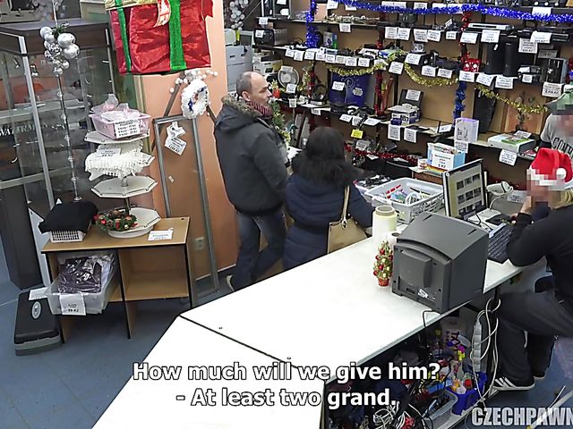 Pawn shop fuck with a horny czech slut