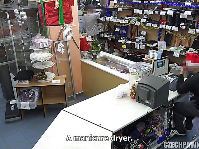 Pawn shop fuck with a horny czech slut
