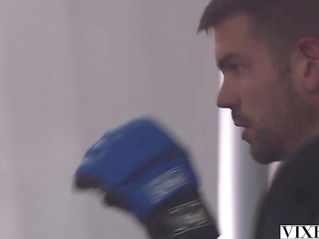 Stunning blonde Athena Palomino has sex with a tattooed boxer   