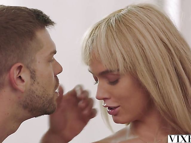 Stunning blonde Athena Palomino has sex with a tattooed boxer   