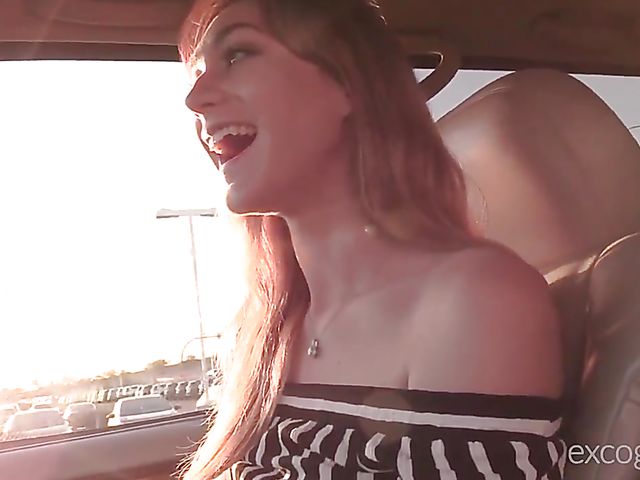 Car BJ and sex in bed with cute college girl Ana