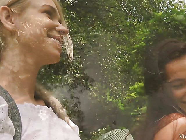 Lesbian outdoor loving with Arteya and Lexi Dona