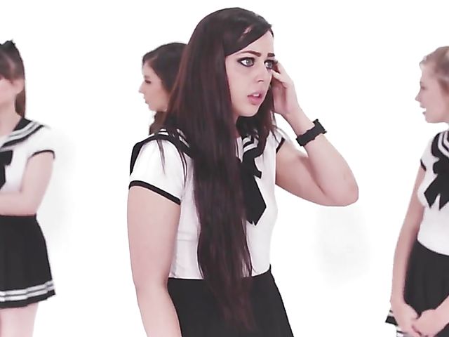 Five schoolgirls orgy with lucky Michael Vegas