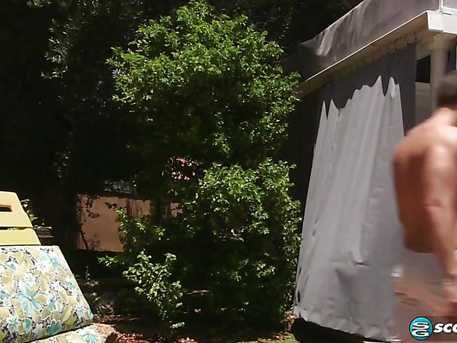 Big tits mom Andrea Grey gets double fucked by dirty pool boys