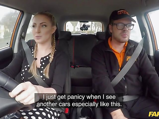 British slut Georgie Lyall drives her instructor crazy