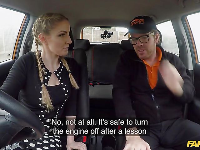 British slut Georgie Lyall drives her instructor crazy