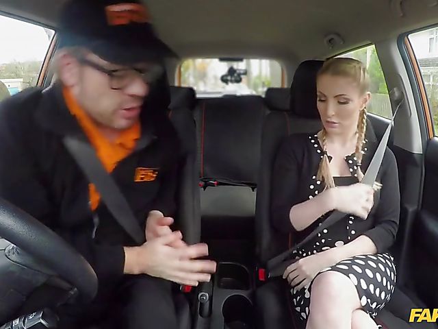 British slut Georgie Lyall drives her instructor crazy