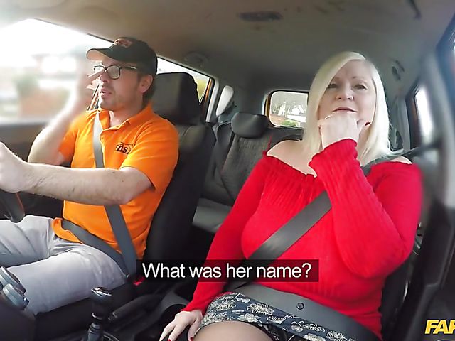 Driving lesson for chubby mom Lacey Starr