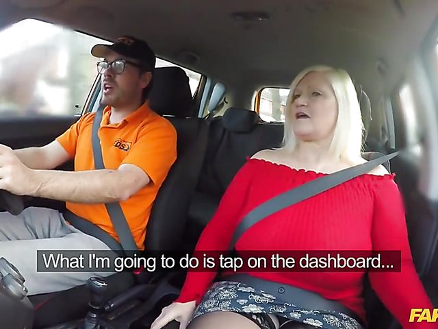 Driving lesson for chubby mom Lacey Starr