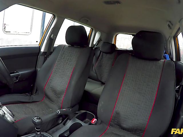 Pantyhose sex in the car with driving school student Rhiannon Ryder