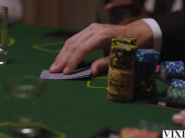 Ivy Wolfe and Janice Griffith - Lesbian pool sex in the night