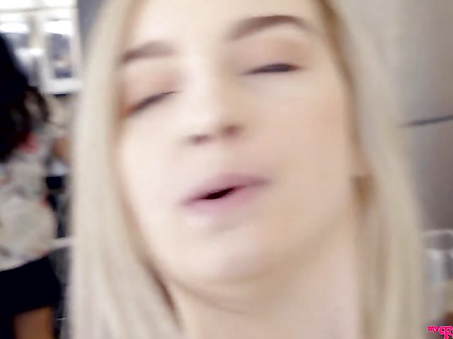 Sneaky kitchen sex with his stepsis Lexi Lore