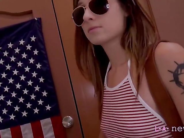 POV fuck and blowjob with young model Avery