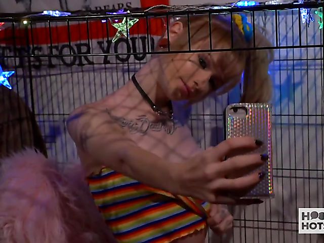 Rough throat and anal fuck with Baby Goth