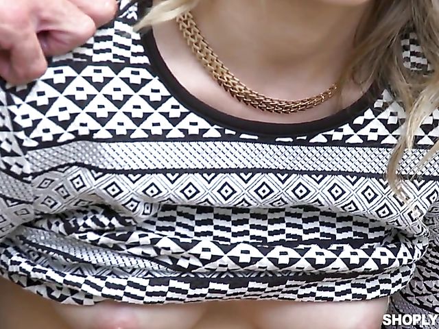 Security guy fucks cute teen shoplifter Aften Opal 