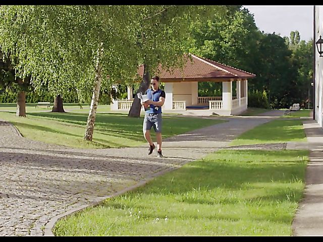 Outdoor sex in the park with Eveline Dellai