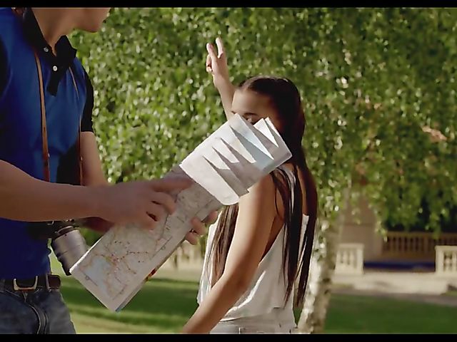 Outdoor sex in the park with Eveline Dellai