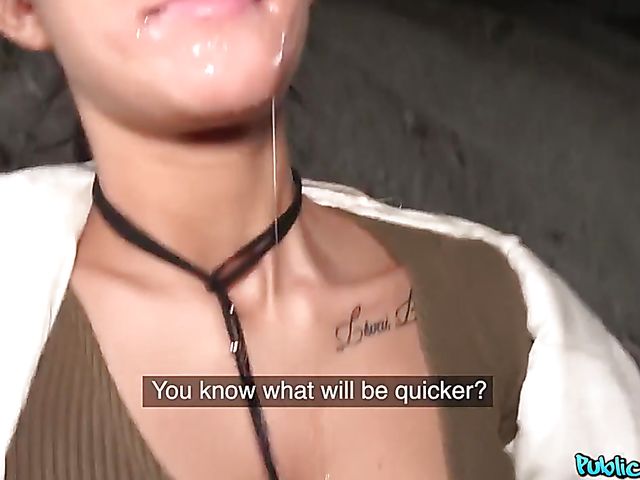 Public sex for cash with slutty student Darcia Lee