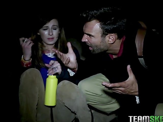 Quiet sex in the night with tattoo teen Avery Moon 