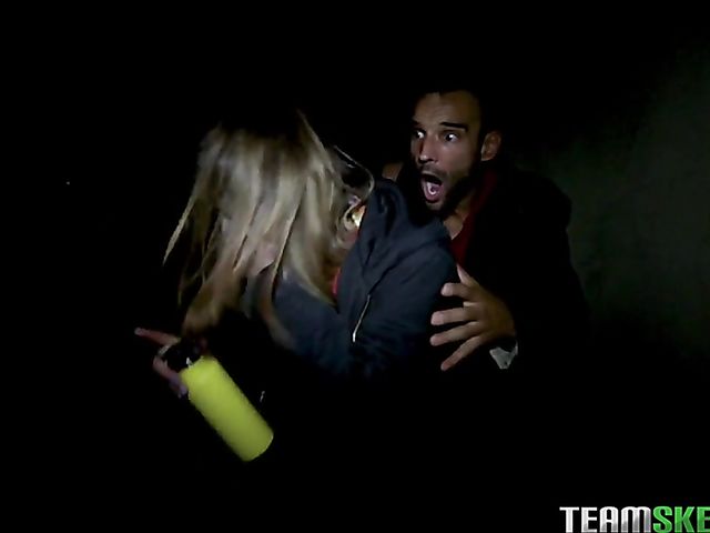 Quiet sex in the night with tattoo teen Avery Moon 