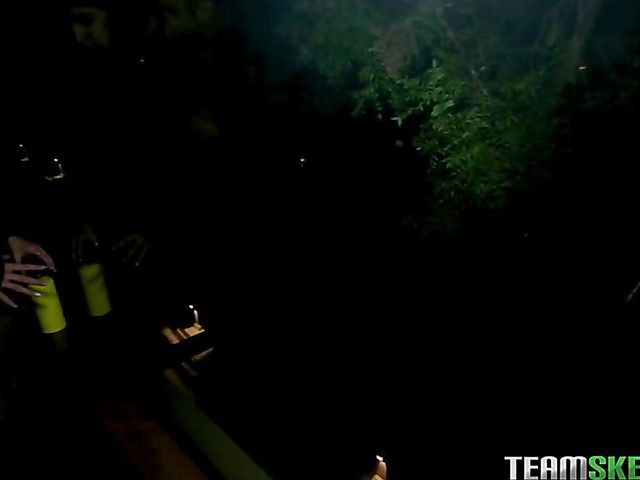 Quiet sex in the night with tattoo teen Avery Moon 