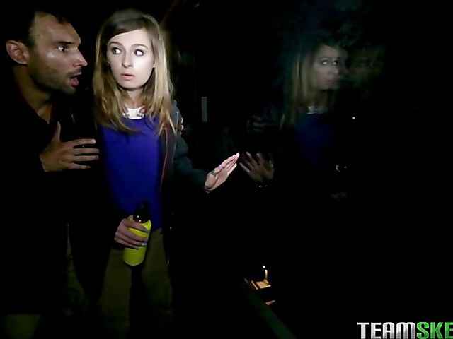 Quiet sex in the night with tattoo teen Avery Moon 