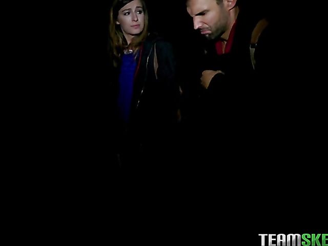 Quiet sex in the night with tattoo teen Avery Moon 