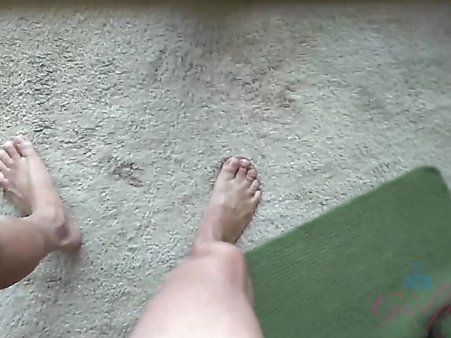 Alex Blake's teen feet and pussy fucked POV