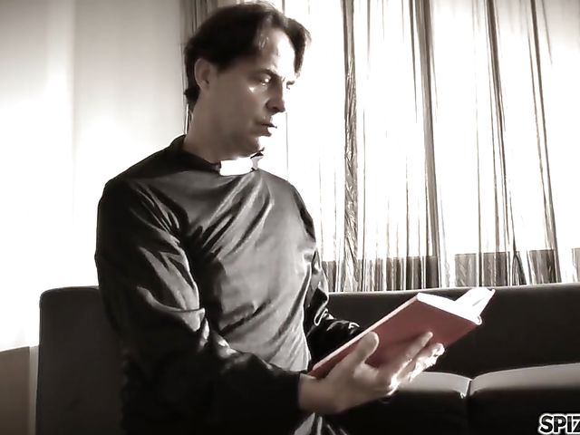 Tattooed Rocky Emerson loves Priest John`s long cock