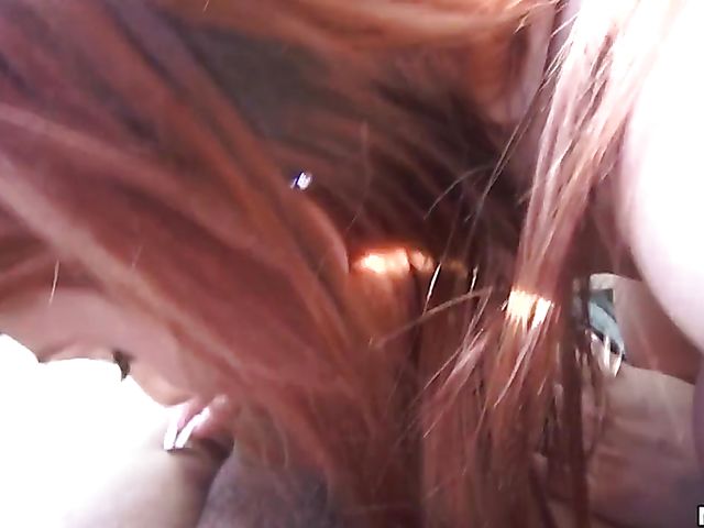 Busty redhead teen Rainia Belle gets boned in the car