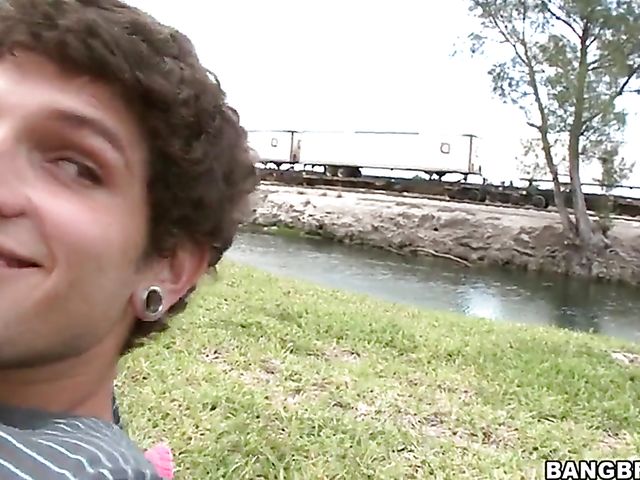 AJ Estrada - Mexican teen footjob outdoors