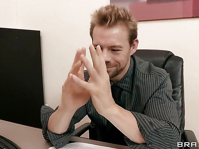 Office DP with round boobed secretary Mackenzee Pierce