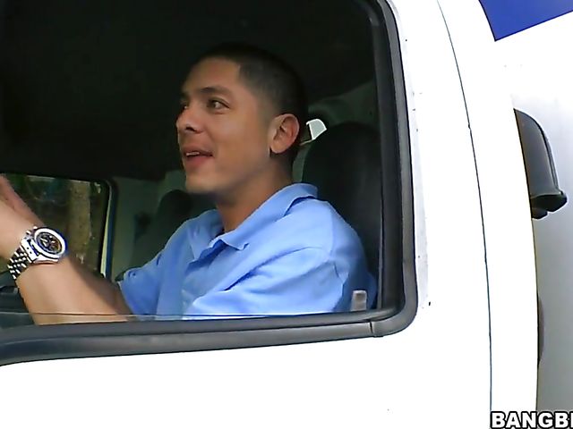 Big tit ebony Princess gets a taste of a white pole