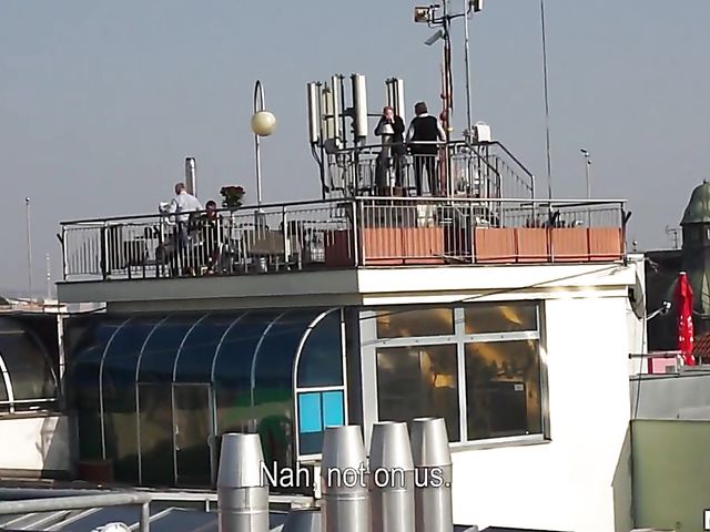 Rooftop sex with busty Czech mommy Enza