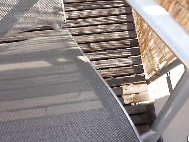 Rooftop sex with busty Czech mommy Enza