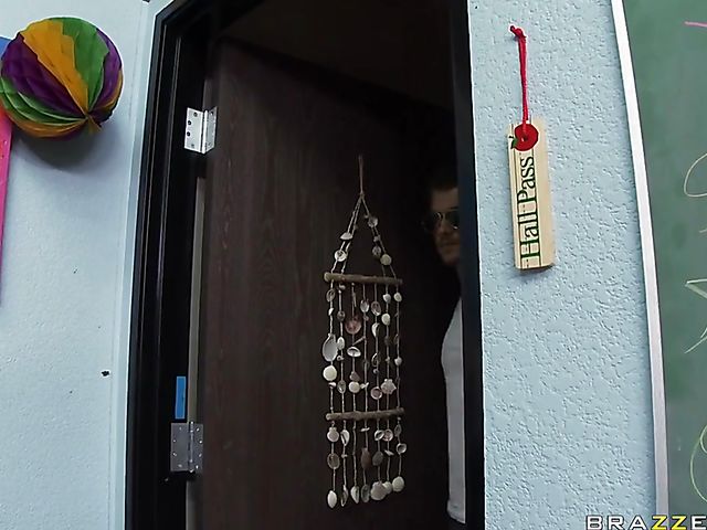 Blonde threesome at school with Breanne Benson and Tasha Reign