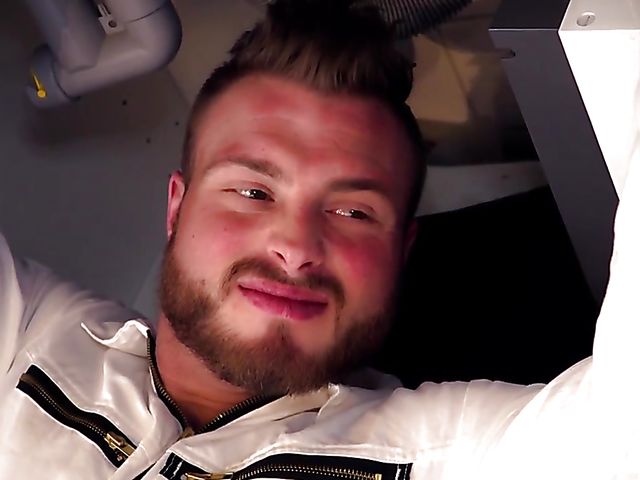 Pierced nipple blonde Sandy seduces the cleaner