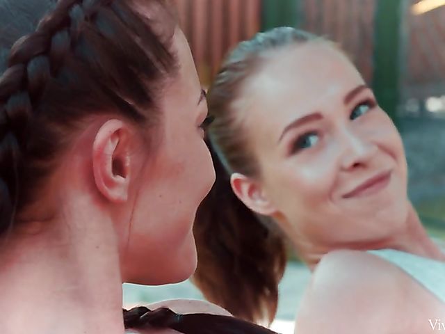 Yoga lesbians Katy Rose and Nata are in the mood