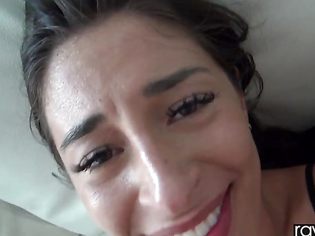 Young brunette Cameron Canela gets plowed from your point of view