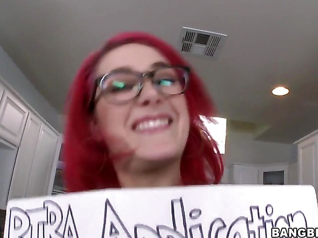 Tit job in the kitchen from oiled huge titty redhead Siri